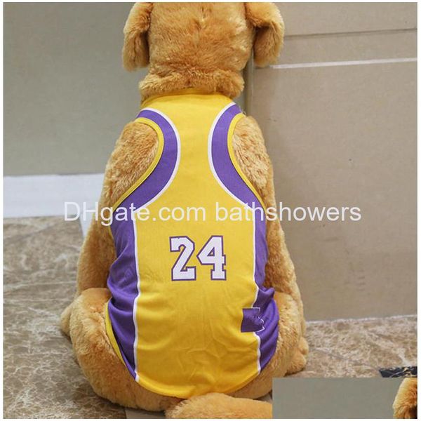 Chien Vêtements Grands Chiens Gilet Basketball Jersey Cool Respirant Pet Chat Vêtements Chiot Sportswear Printemps Été Mode Coton Chemise La Dhkhd