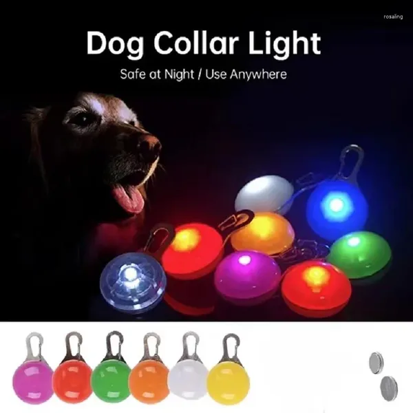 Ropa para perros LED Collar para mascotas Colgante brillante Seguridad nocturna Collar de plomo antipérdida Luminoso Decoración brillante Accesorios de luz