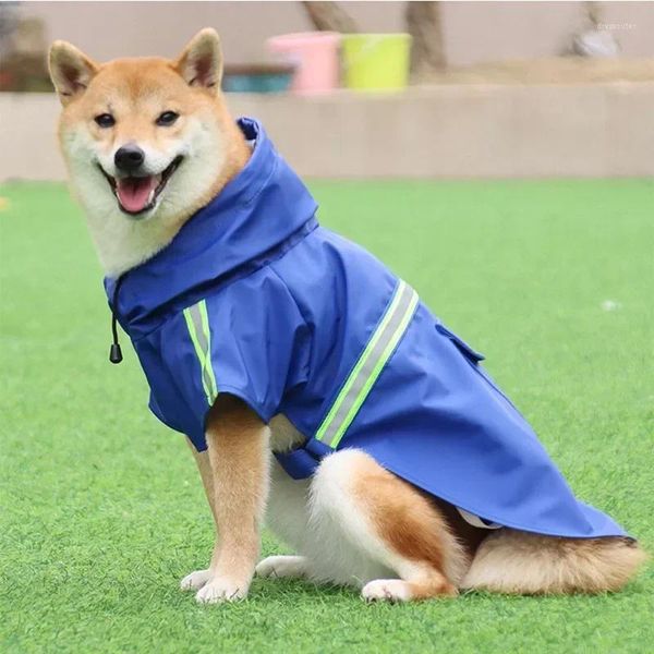 Vêtements pour chiens légers et portables, imperméable pour animaux de compagnie, Poncho réfléchissant, grands vêtements d'extérieur, fournitures S-5XL