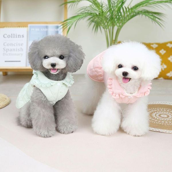 Chien Vêtements Lingge Traction Coton Jupe Plus Vêtements Mode Mignon Pet Princesse Robe Pour Petits Chiens