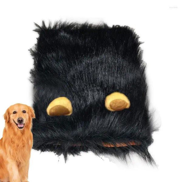 Perruque de lion de vêtements pour chiens pour chiens avec des oreilles costumes drôles criares complémentaires Hair lavable ajusté Cosplay tenue