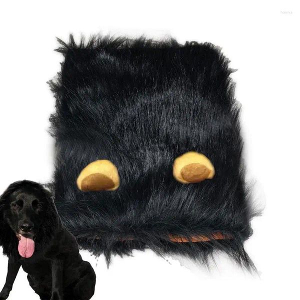 Perruque de lion de vêtements pour chiens pour chiens avec des oreilles Hair Hails complémentaires de cosplay ajusté lavable Dress Up