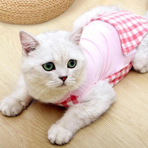 Ropa de perro encantadora gato cómodo sencillo traje de mascotas anti-itch suministros de mascotas de trabajo