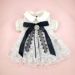 Hondenkleding Mooie huisdierrok Comfortabel Faux Pearl Design Tweebenige ins Sweet Luxury Puppy Princess Princess Dress Decoratie