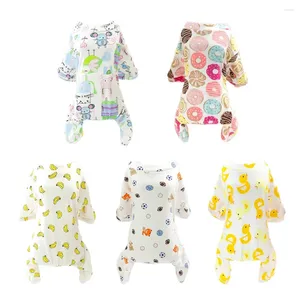 Vêtements de chien Belle petits chiens de compagnie Pyjamas Vêtements Chaud PJS Combinaison Barboteuses Manteau de coton Onesies Chiot pour chat