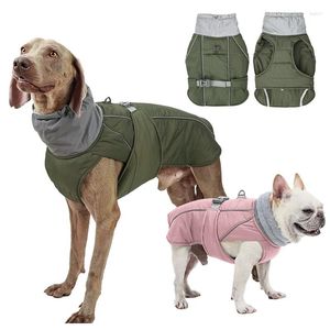 Vêtements de chien Vêtements de luxe Veste pour petit moyen grand manteau imperméable rembourré doux réfléchissant réglable sécurité animal de compagnie Parka de neige