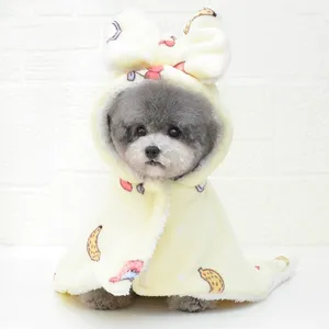 Vêtements de chien pyjamas de luxe de luxe Chice de flanelle chaude sac de couchage de vêtements d'hiver couverture petite couverture de petite couverture