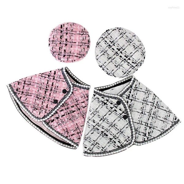 Ropa para perros Sombrero para mascotas de lujo Conjunto de chal Bufanda linda Saliva Toalla Cat Cape Cachorro Boina Accesorios de moda Marzis Yorkshire Pearl Lace