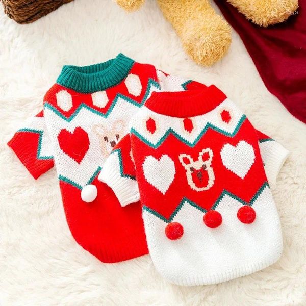 Vêtements de chien pull de luxe Vêtements de Noël mignon chiot imprimé chiot kinted