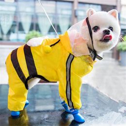 Manteau de pluie réfléchissant pour animaux de compagnie, fabricant de vêtements pour chiens, imperméable, avec capuche Poncho, pour petits, moyens et grands chiens