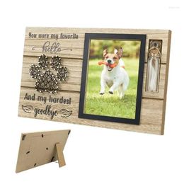 Ropa de perro Memorial Frame Simpatía Pérdida de recuerdo de recuerdo de recuerdo para mascotas de madera con urnas