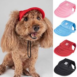 Hondenkleding gaas honkbal pet met oorgaten buiten zon hoed puppy kat universeel schattige huisdier mode zon-proof caps benodigdheden