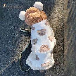 Hondenkleding miflame herfst winterbeer cape warme quilt huisdiket teddy pomeranian schnauzer kleine honden kleren