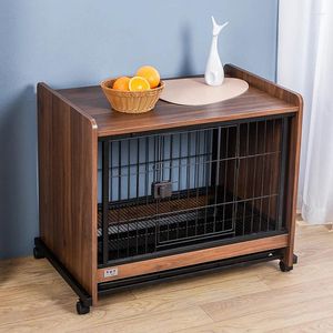 Vêtements pour chiens Cage pour animaux de compagnie de luxe moderne et légère Villa intérieure en bois Accueil Petit et moyen chenil