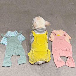 Dog Apparel MPK Series Vêtements en velours côtelé pour animaux de compagnie Boxer Jumpsuit