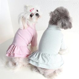 Vêtements pour chiens multi-couleurs petites robes de design rayé pour coton d'été à quatre couleurs jupe de base blype chiens animaux de compagnie ubranka dla psa