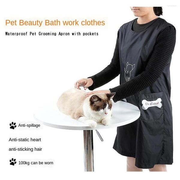 Vêtements de chien Multi Fonction imperméable à l'eau Tablier de toilettage pour animaux de compagnie Boutique Vêtements de travail pour femmes hommes