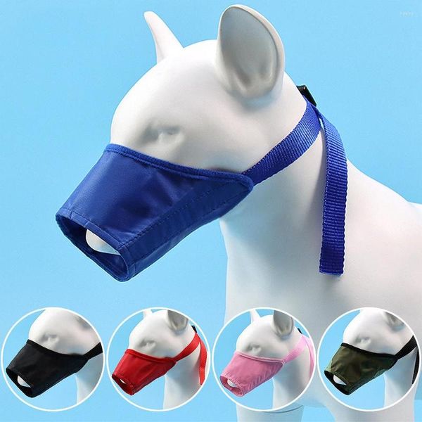 Ropa para perros Bozal Accesorios Mascotas Perros Artículos para mascotas Chien Color sólido Ajustable Anti-mordedura Anti-ladridos