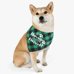 Vêtements pour chiens Mes humains se marient Annonce de fiançailles Bandana pour les amoureux Propriétaire Cadeau Accessoires Chiens Pet