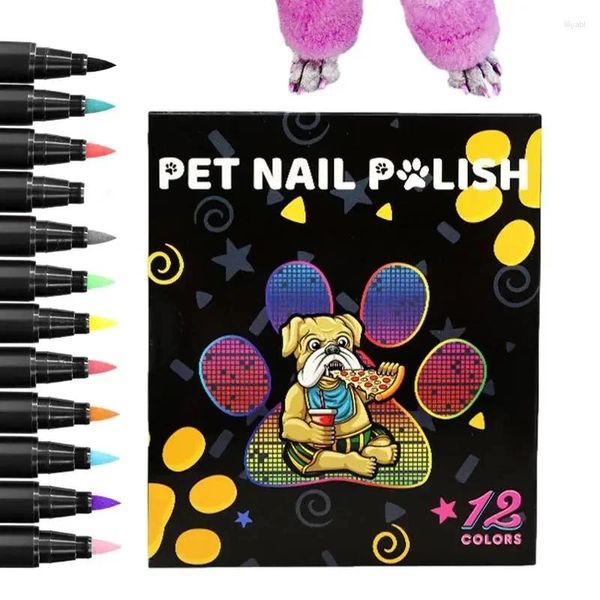 Habitant nail art dessin stylo kit pour animaux de compagnie pour la manucure à sec rapide chiens chats perroquets lapins et autres animaux