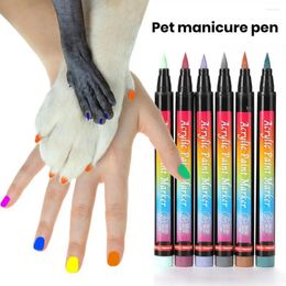 Habitant pour chiens Brosse de vernis à ongles Pet Art Pen Set 12 couleurs Sécheur rapide pour chiot chat de manucure de bricolage