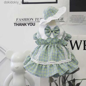 Hondenkleding nieuw doen jurk lolita plaid jurken zomer schattige kat do prinses rok chihuahua yorkshire poodle bichon teddy puppy pet doek l49