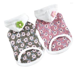 Vêtements pour chiens Jolis vêtements floraux Sweat à capuche XS XXXL Ropita Para Perro Rose Vert Vêtements pour animaux de compagnie Chat Caniche Yorkshire Ropa Cachorros