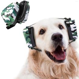 Vêtements pour chiens, cache-oreilles à réduction de bruit, sangles élastiques réglables, couvre-oreilles auditif porté par des animaux pour feux d'artifice Thunder L1l0