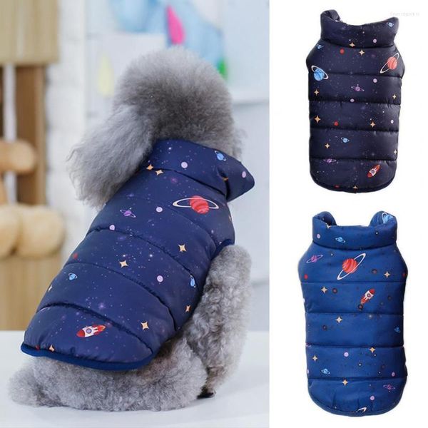 Vêtements pour chiens Mode non allergique Manteau sans manches pour animaux de compagnie Vêtements Modèle d'univers respectueux de la peau Pour l'extérieur