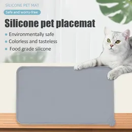 Appareils pour chien non glisser le tapis de nourriture pour animaux de compagnie imperméable en silicone d'alimentation en silicone coussin de coussin