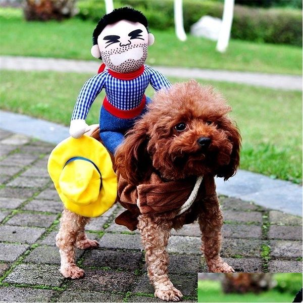 Vêtements pour chiens Nouveauté Costumes d'Halloween Vêtements pour animaux de compagnie Cowboy Dressing Veste Manteaux pour S Funny French Bldog Chihuahua Pug Vêtements Dr DH2X1