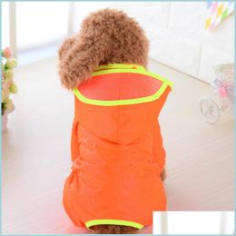 Vêtements pour chiens Nylon imperméable vêtements pour chiens imperméable petits chiens de taille moyenne chapeau sweats à capuche ponchos accessoires pour animaux de compagnie imperméables faciles à nettoyer 1 Dh2Zi