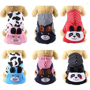 Vêtements pour chiens OIMG Cartoon Panda Hoodies Combinaisons chaudes pour animaux de compagnie Vêtements pour petits chiens Pyjamas Manteau Veste Chihuahua Yorkshire