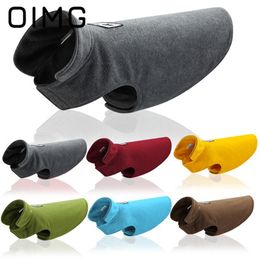 Hundkläder OIMG Polar Fleece Hundjacka Kappa Vinter Varm Liten Medium Hundar Kläder Labrador Chihuahua Solid Valp Outfits Husdjurskläder 230704