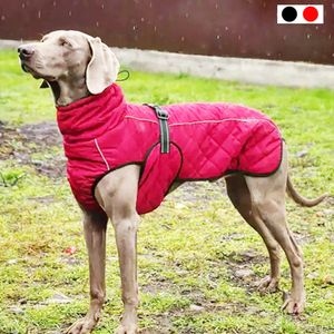 Cão vestuário ao ar livre jaqueta impermeável reflexiva pet casaco colete inverno quente algodão cães roupas para grande meio labrador 230923