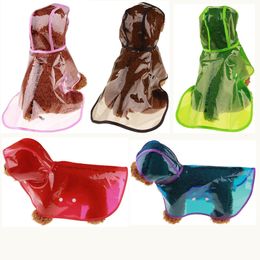 Hondenkleding Outdoor Puppy Puppy Pet Rain Coats Transparant SXL Hoody Waterdichte jassen PU Raincoat voor hondenkatten Kleding kleding 230812