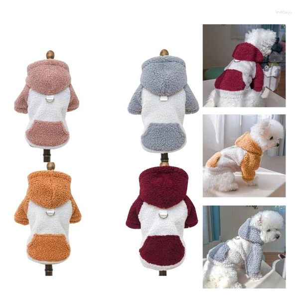 Ropa para perros al aire libre tibio tibio sudaderas cepilladas chaleco de lana de cordero resistente al frío suéter para perros pequeños cachorros