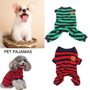Hondenkleding pyjama streep klassieke huisdier jumpsuit winterkleding voor klein kattenkostuum chihuahua Yorkie poodle outfit