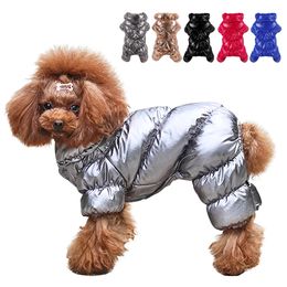 Ropa para perros Pakaian anjing jaket mantel hewan peliharaan anak bulu hangat tebal untuk kecil tahan air mono pakaian chihuahua general musim dingin 230907