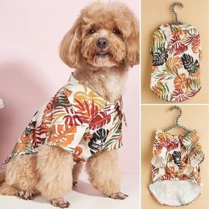 Hondenkleding palmblad gezellig shirt comfortabel knopontwerp handig om een ademende tweebenige zomervoorraad te dragen