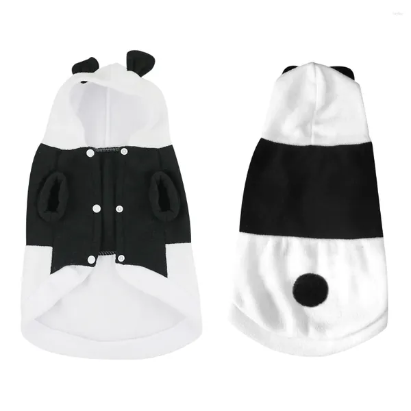 Vêtements pour chiens Panda Vêtements pour animaux de compagnie Blouse blanche noire Automne Hiver Transformation Outfit Costume en forme