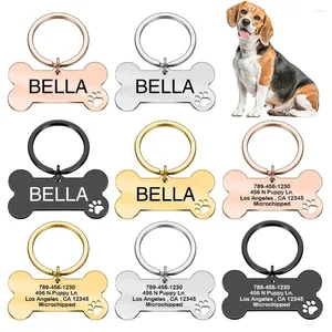 Vêtements pour chiens Étiquettes d'identification d'adresse de collier personnalisées pour chiens Médaille avec nom de gravure Personnalisable Chaton Chiot Accessoires Collier Chaîne