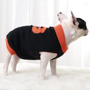 Vêtements pour chiens Vêtements pour animaux de compagnie Costume de citrouille d'Halloween de luxe Vêtements tricotés Pull pour chat Vêtements chauds