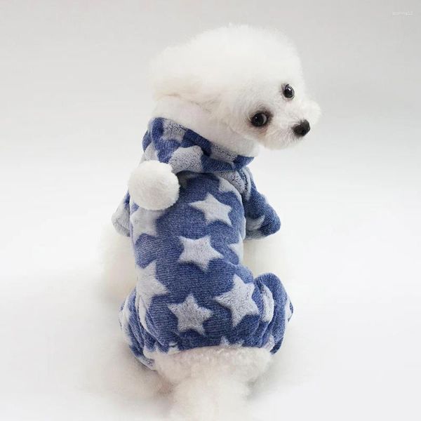 Vêtements pour chiens Pet Automne et hiver Onesie Pyjamas Star Fur Ball Pull