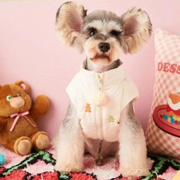 Hondenkleding Huisdier Herfst en winter Warm Beer Schattig Teddy Schnauzer Pommeren/Bichon Frise Donsvest Mouwloos