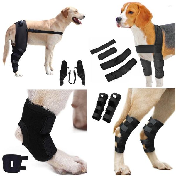 Vêtements pour chiens Bandages pour animaux de compagnie blessure jambe genouillère sangle Protection réglable manchon de récupération fournitures accessoires pour chiens
