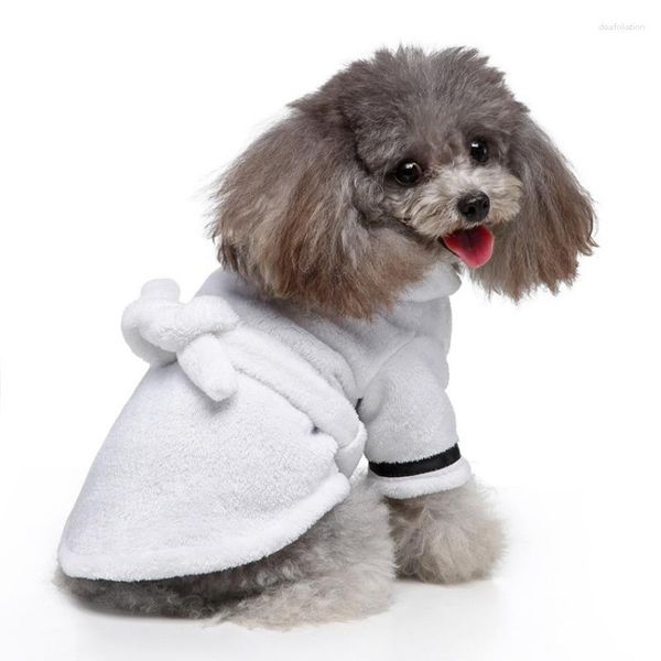 Vêtements pour chiens Peignoir pour animaux de compagnie Pyjamas Vêtements de couchage Serviette de séchage de bain douce pour chiots chiens chats accessoires