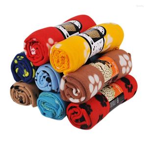 Hondenkleding huisdierbedden mat voor bank slaap warme print handdoek puppy fleece zachte deken