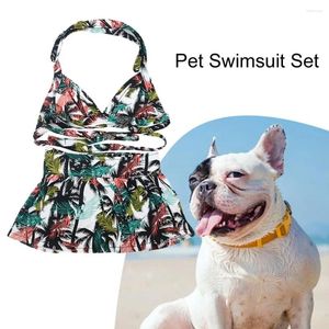 Appareils pour chiens bikini de animaux de compagnie Summer Summer Feuilles à lacets à lacets Tapisser-up Breathable Po Props Small Medium Puppy Chat Bathing Fssction nager