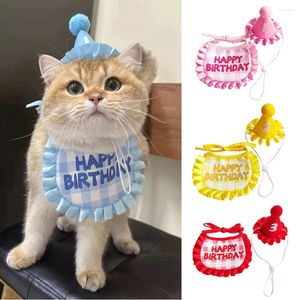 Vêtements pour chiens, chapeau de fête d'anniversaire pour animaux de compagnie, bavoir pour chiens et chats, casquettes de salive, serviette drôle, accessoires de photographie, cadeau, Costume mignon